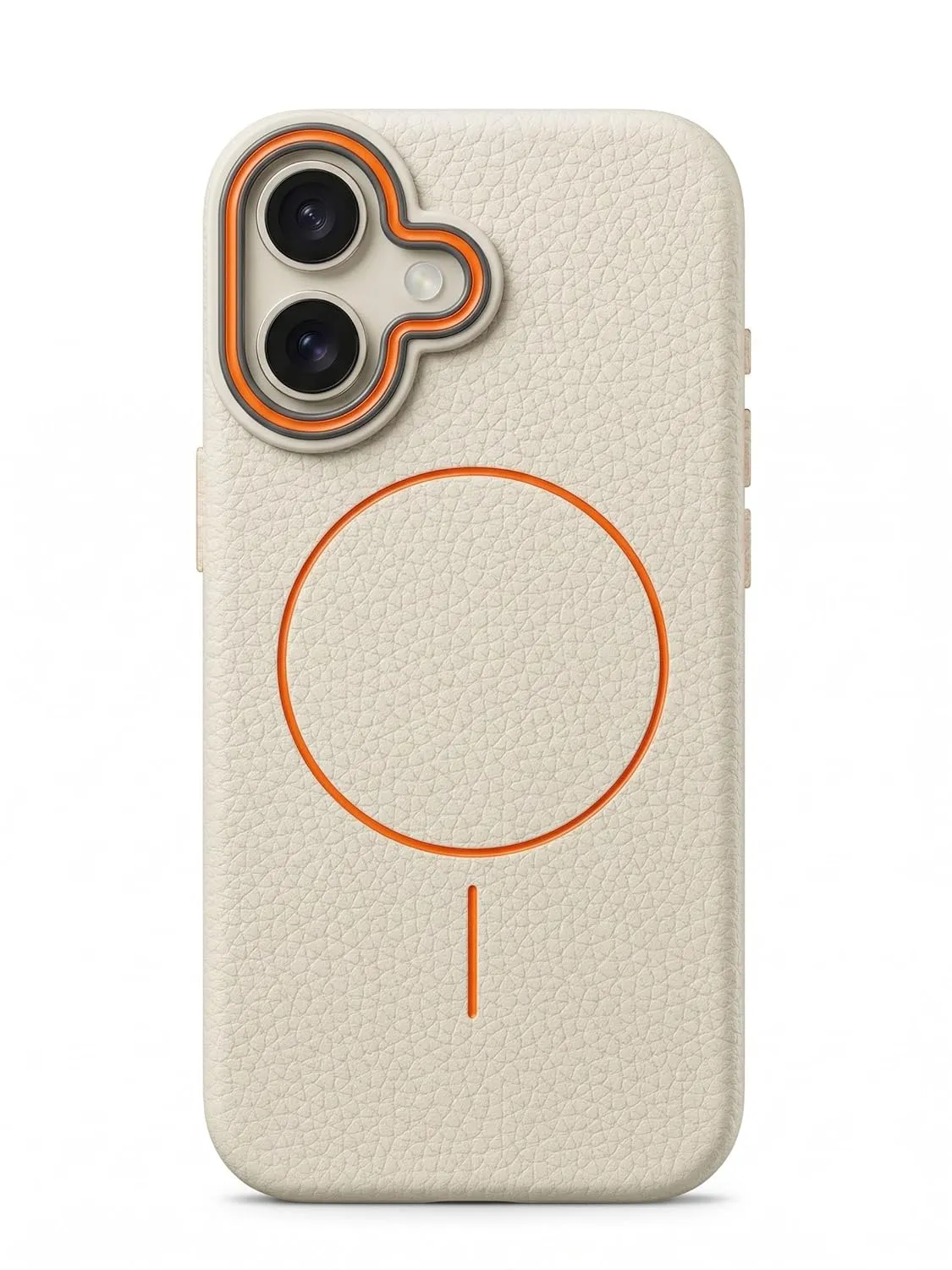 Luxury MagSafe Compatible Leather Texture Back Cover for iPhone 16